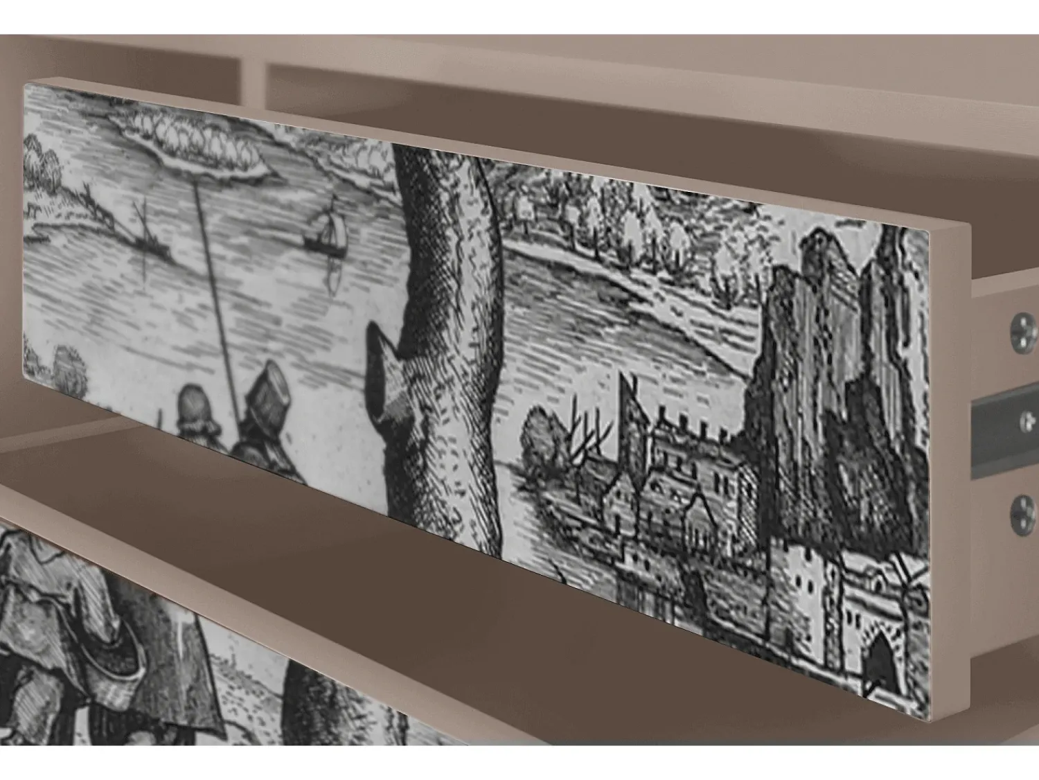 Móvel De Tv| Mueble de TV - 170х59х48 cm - T4 - Milites Requiescentes, Latte Bege