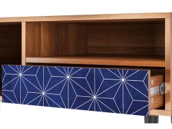 Móvel De Tv* Mueble de TV - 115х59х48 cm - T3 - Milky Way, Nogueira Castanho