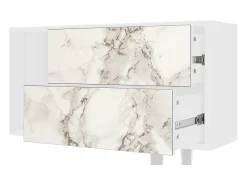 Móvel De Tv| Mueble de TV - 170х69х48 cm - T1 - Milk Marble, Branco Bege