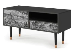 Móvel De Tv* Mueble de TV - 115х59х48 cm - T3 - Milites Requiescentes, Antracite Cinza antracite