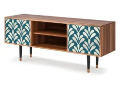 Móvel De Tv| Mueble de TV - 170х69х48 cm - T2 - Milky Tears, Nogueira Castanho