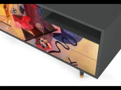 Mueble de TV - 125х56х41 cm - T7 - Modern Art, Antracite^ Móvel De Tv