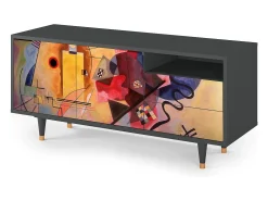 Mueble de TV - 125х56х41 cm - T7 - Modern Art, Antracite^ Móvel De Tv