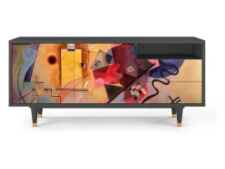 Mueble de TV - 125х56х41 cm - T7 - Modern Art, Antracite^ Móvel De Tv