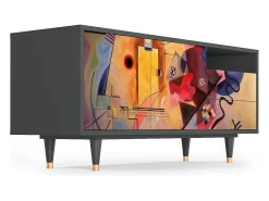 Mueble de TV - 125х56х41 cm - T7 - Modern Art, Antracite^ Móvel De Tv