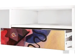 Discount Mueble de TV - 115х59х48 cm - T3 - Modern Art, Branco Bege