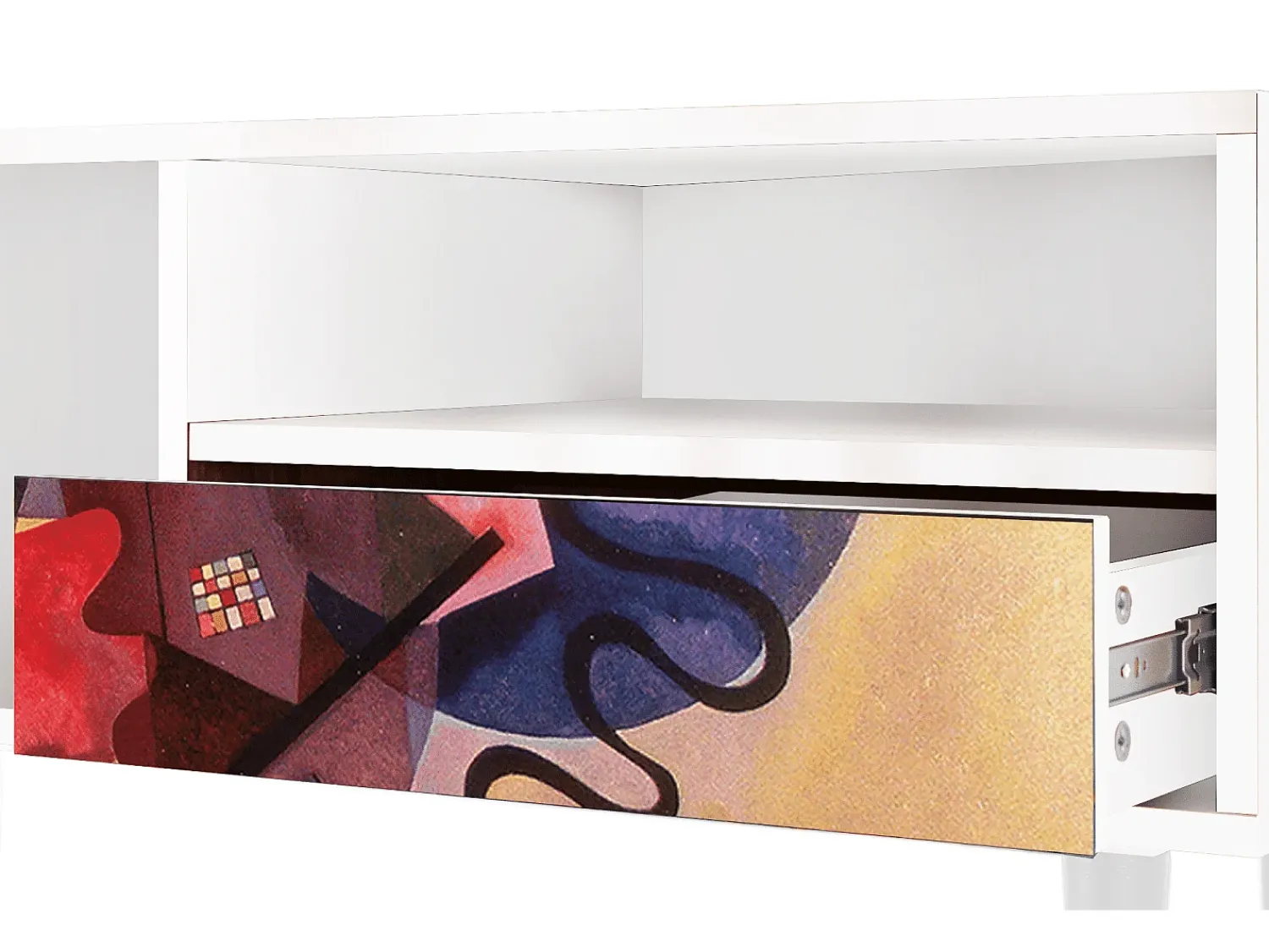 Discount Mueble de TV - 115х59х48 cm - T3 - Modern Art, Branco Bege
