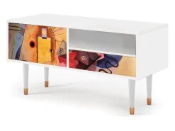 Discount Mueble de TV - 115х59х48 cm - T3 - Modern Art, Branco Bege