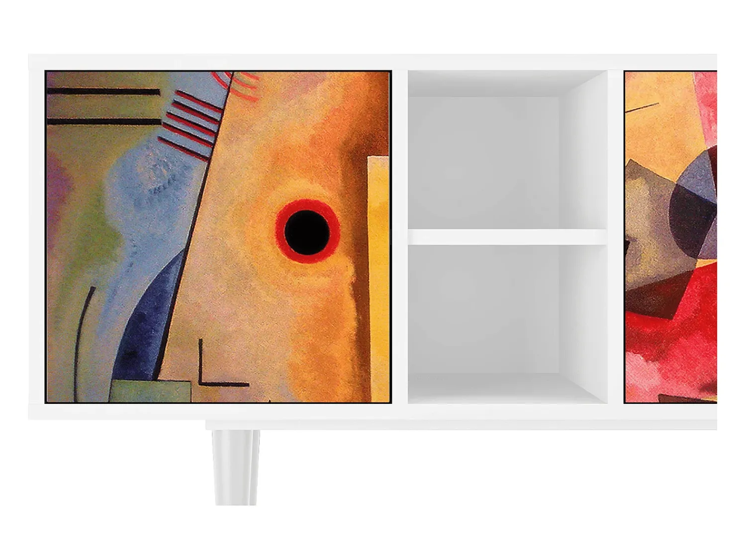 Móvel De Tv* Mueble de TV - 150х69х41 cm - T5 - Modern Art, Branco Bege