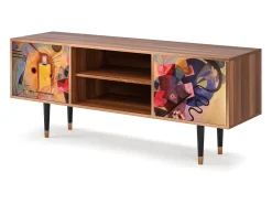 Móvel De Tv| Mueble de TV - 170х69х48 cm - T2 - Modern Art, Nogueira Castanho
