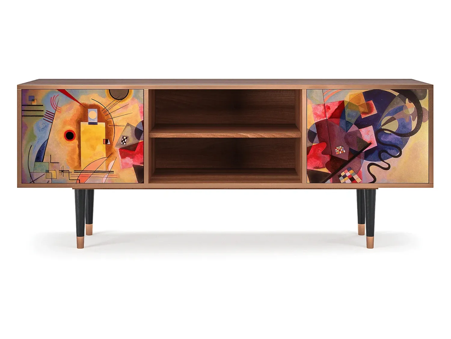 Móvel De Tv| Mueble de TV - 170х69х48 cm - T2 - Modern Art, Nogueira Castanho