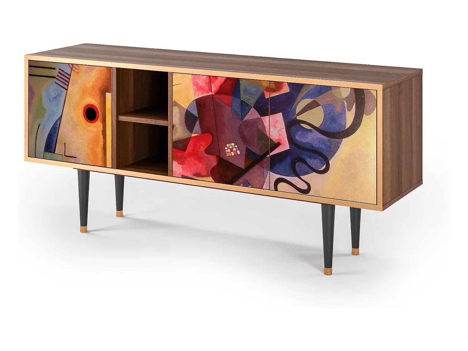 Mueble de TV - 150х69х41 cm - T5 - Modern Art, Nogueira Castanho
