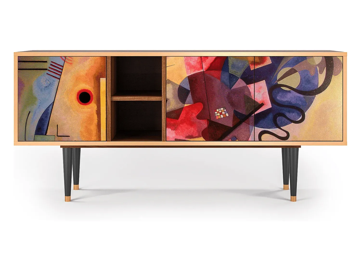 Mueble de TV - 150х69х41 cm - T5 - Modern Art, Nogueira Castanho
