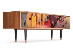 Móvel De Tv* Mueble de TV - 170х59х48 cm - T4 - Modern Art, Nogueira Castanho