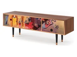 Móvel De Tv* Mueble de TV - 170х59х48 cm - T4 - Modern Art, Nogueira Castanho