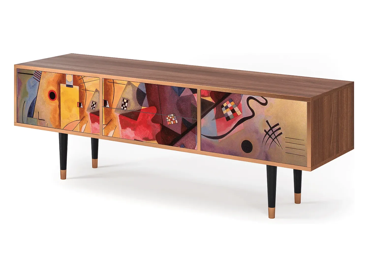 Móvel De Tv* Mueble de TV - 170х59х48 cm - T4 - Modern Art, Nogueira Castanho
