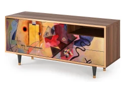 Móvel De Tv| Mueble de TV - 125х56х41 cm - T7 - Modern Art, Nogueira Castanho