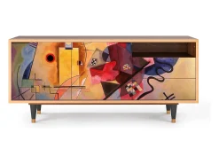 Móvel De Tv| Mueble de TV - 125х56х41 cm - T7 - Modern Art, Nogueira Castanho