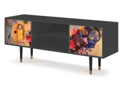 Móvel De Tv* Mueble de TV - 170х69х48 cm - T2 - Modern Art, Antracite Cinza antracite