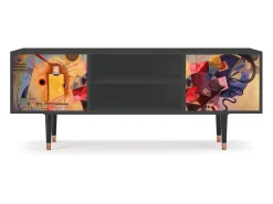 Móvel De Tv* Mueble de TV - 170х69х48 cm - T2 - Modern Art, Antracite Cinza antracite