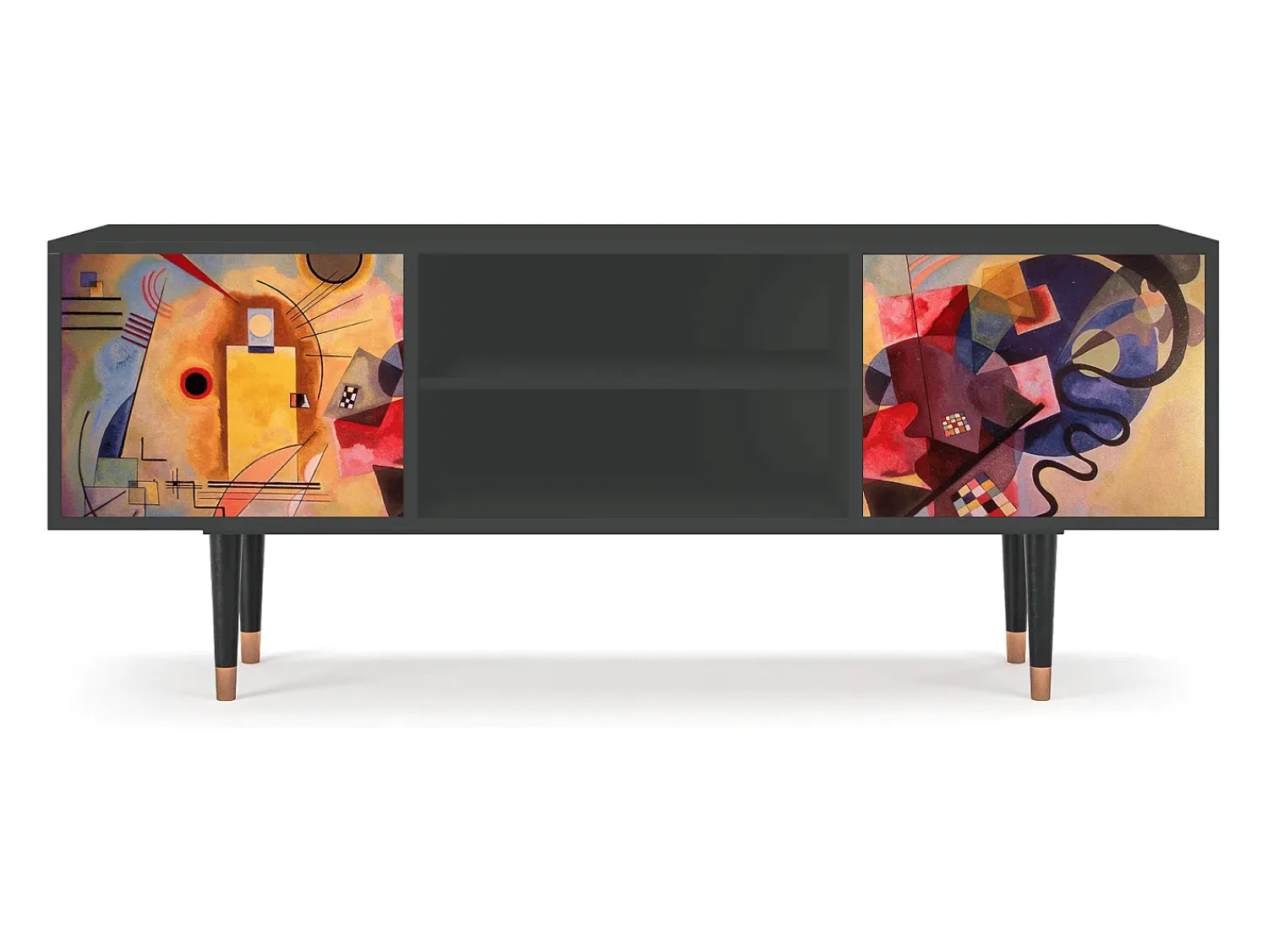 Móvel De Tv* Mueble de TV - 170х69х48 cm - T2 - Modern Art, Antracite Cinza antracite