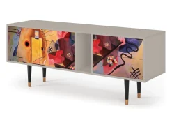 Móvel De Tv| Mueble de TV - 170х69х48 cm - T1 - Modern Art, Areia Bege