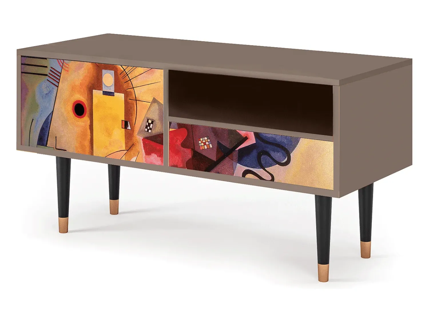 Móvel De Tv| Mueble de TV - 115х59х48 cm - T3 - Modern Art, Latte Bege