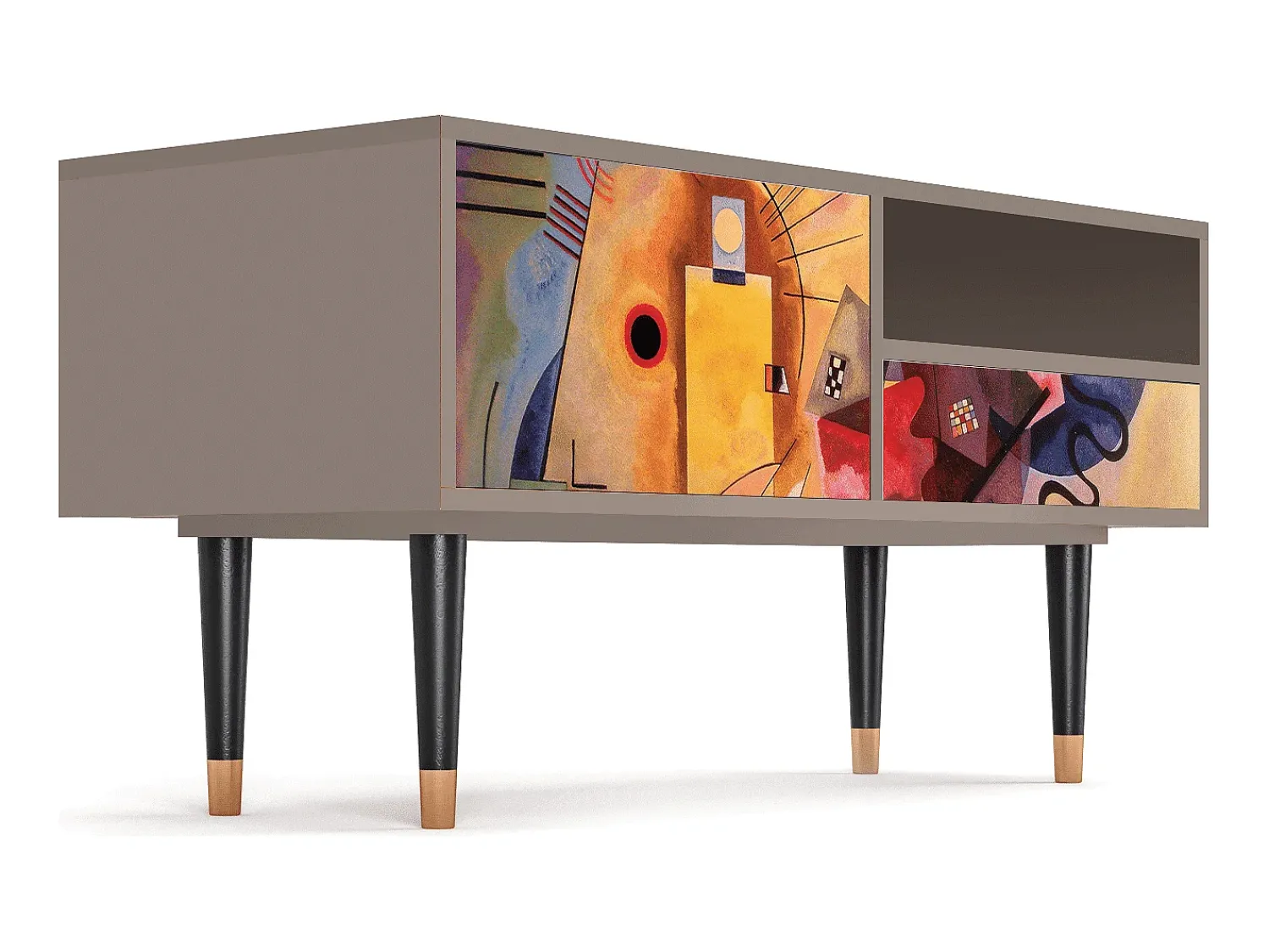 Móvel De Tv| Mueble de TV - 115х59х48 cm - T3 - Modern Art, Latte Bege