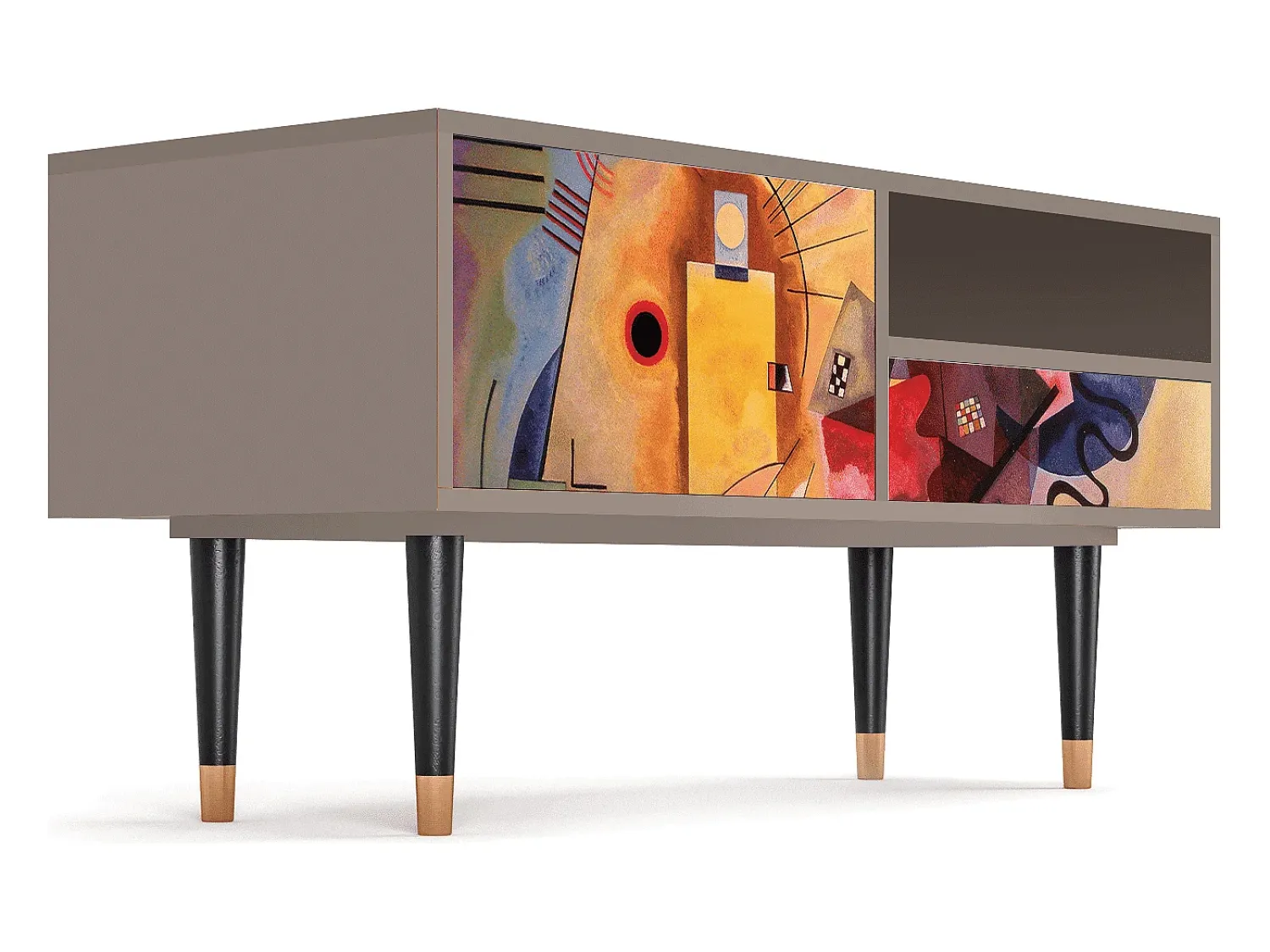 Móvel De Tv| Mueble de TV - 115х59х48 cm - T3 - Modern Art, Latte Bege