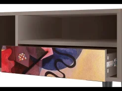 Móvel De Tv| Mueble de TV - 115х59х48 cm - T3 - Modern Art, Latte Bege