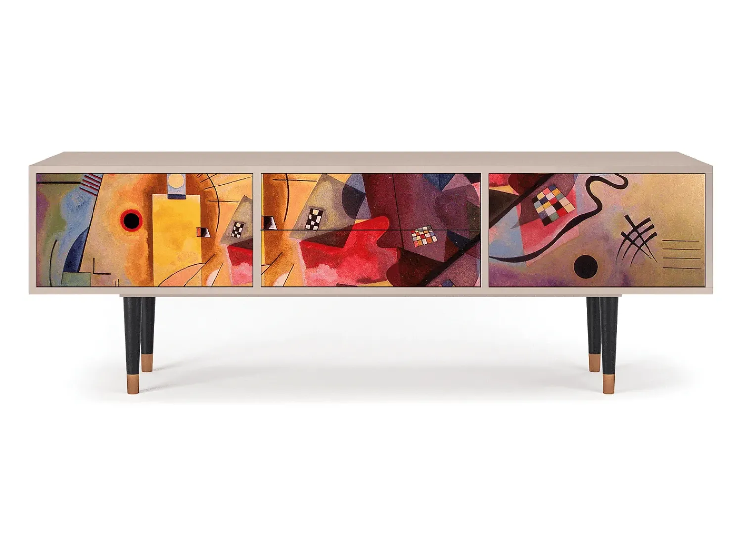 Clearance Mueble de TV - 170х59х48 cm - T4 - Modern Art, Latte Bege