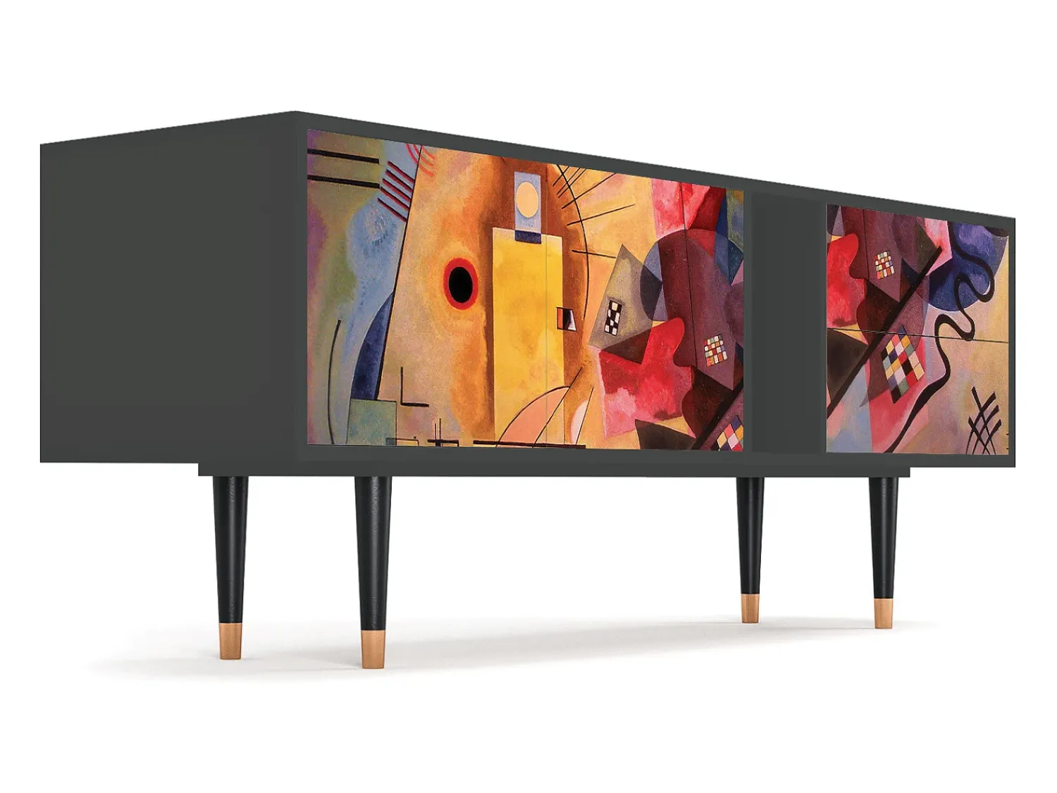 Mueble de TV - 170х69х48 cm - T1 - Modern Art, Antracite^ Móvel De Tv