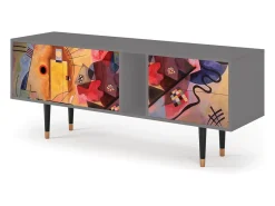 Mueble de TV - 170х69х48 cm - T1 - Modern Art, Cinza Cinzento