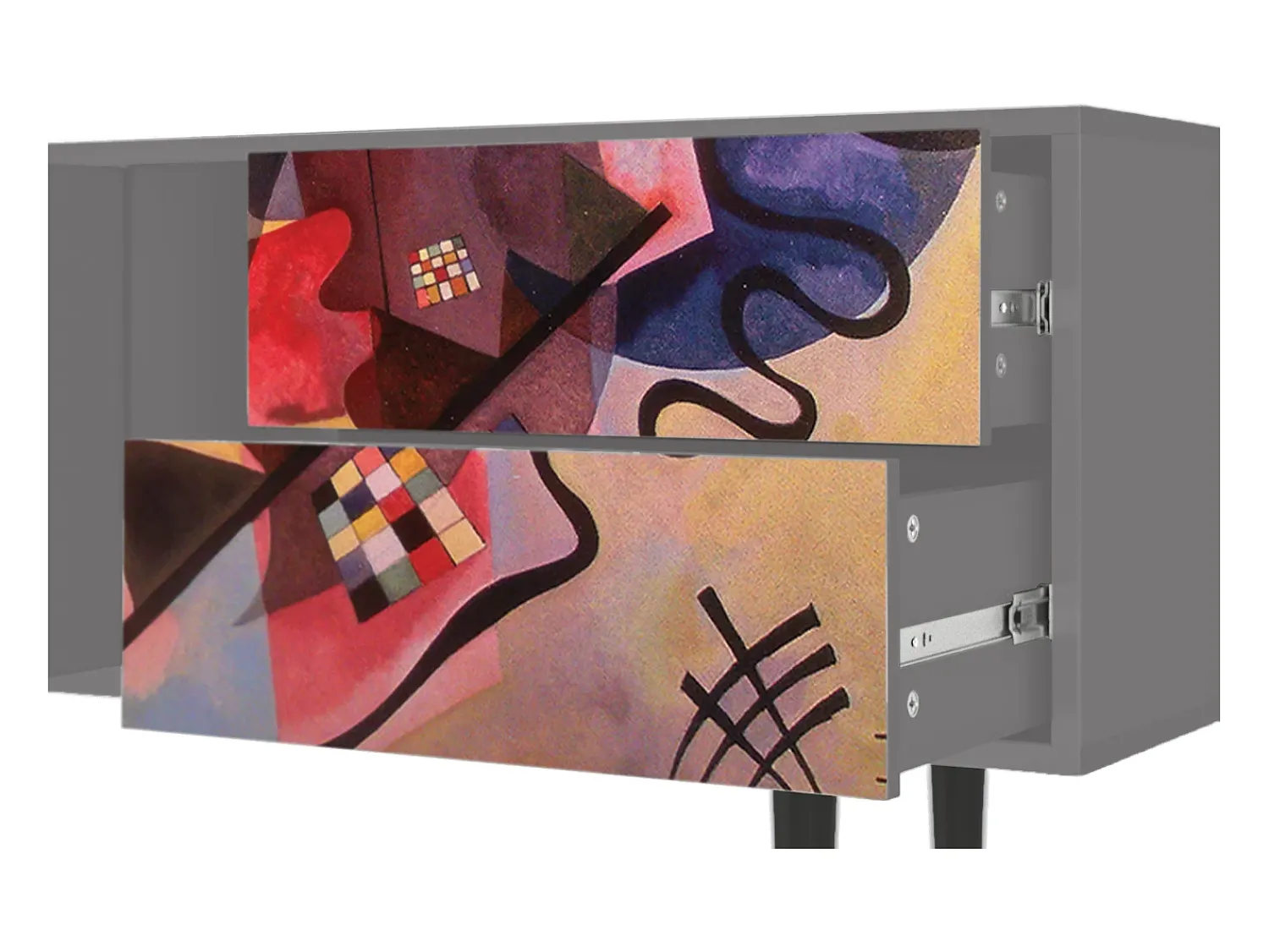 Mueble de TV - 170х69х48 cm - T1 - Modern Art, Cinza Cinzento