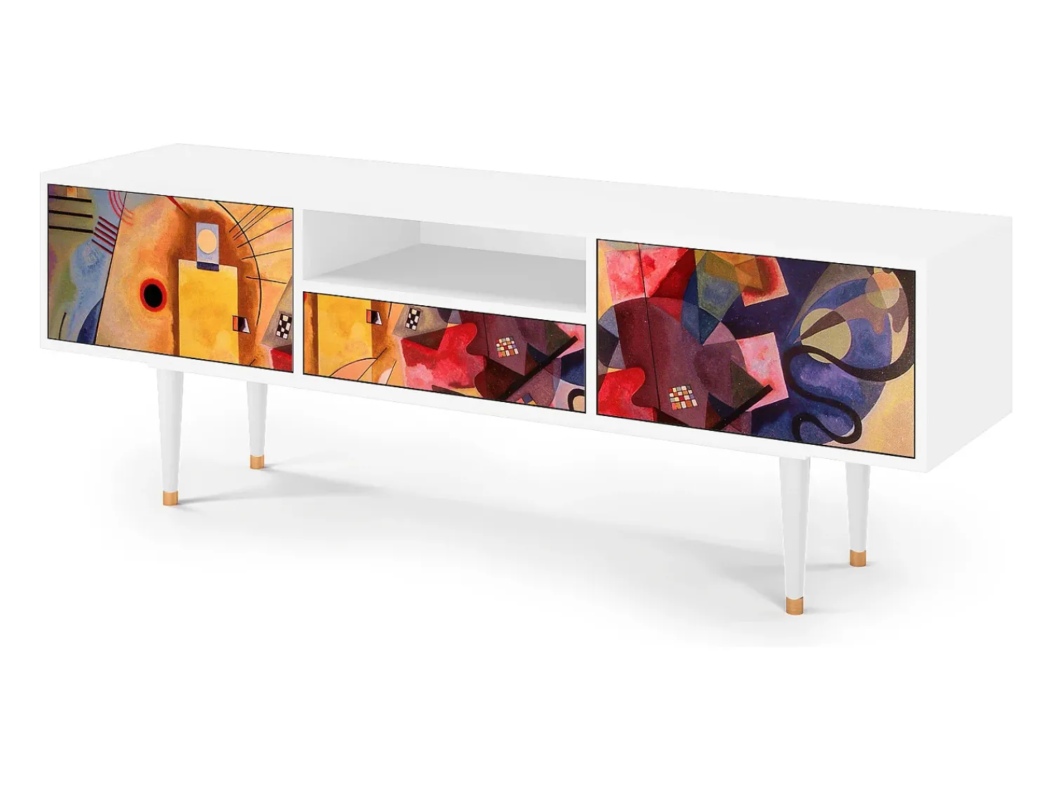 Discount Mueble de TV - 170х59х41 cm - T6 - Modern Art, Branco Bege