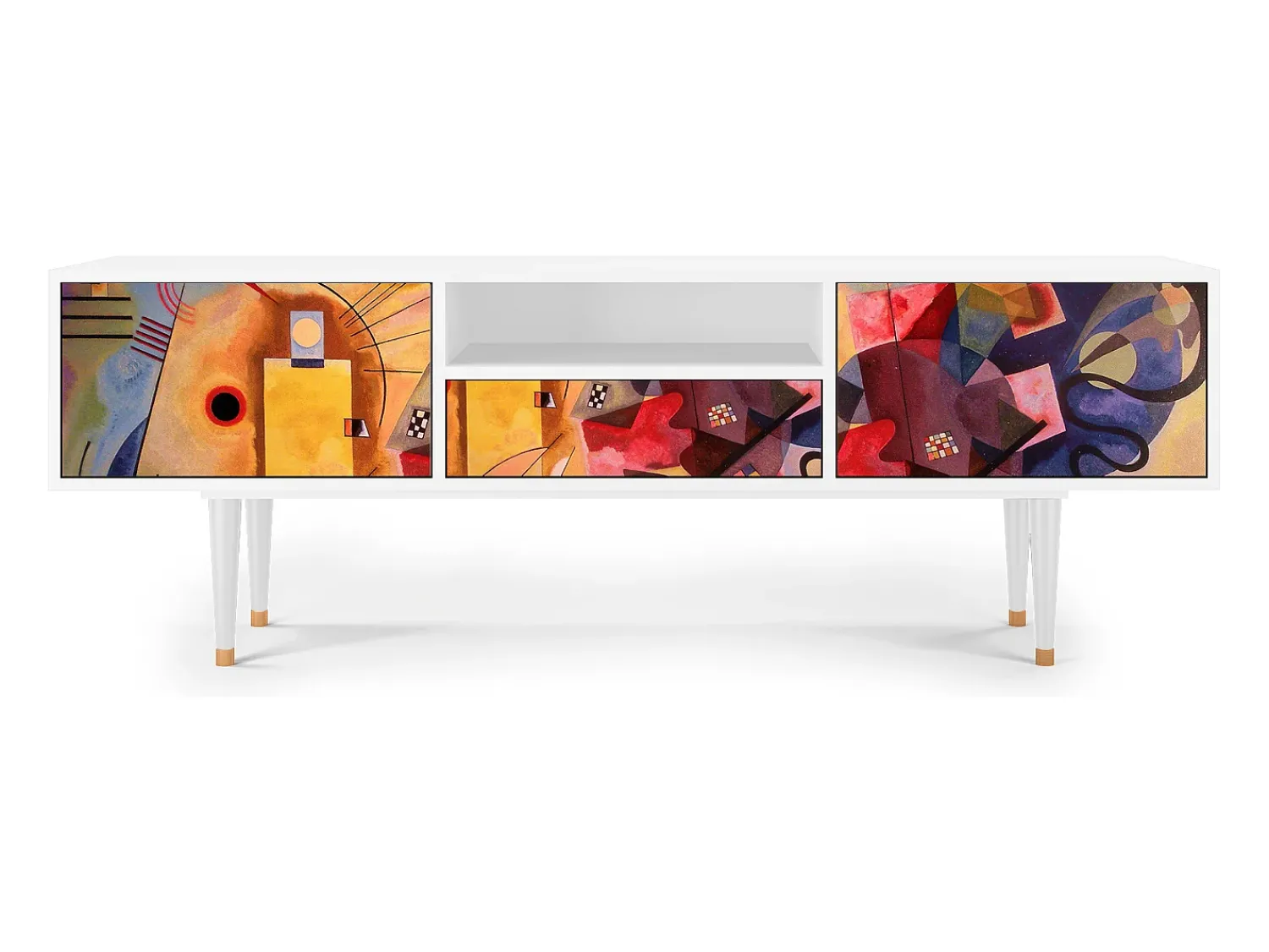 Discount Mueble de TV - 170х59х41 cm - T6 - Modern Art, Branco Bege
