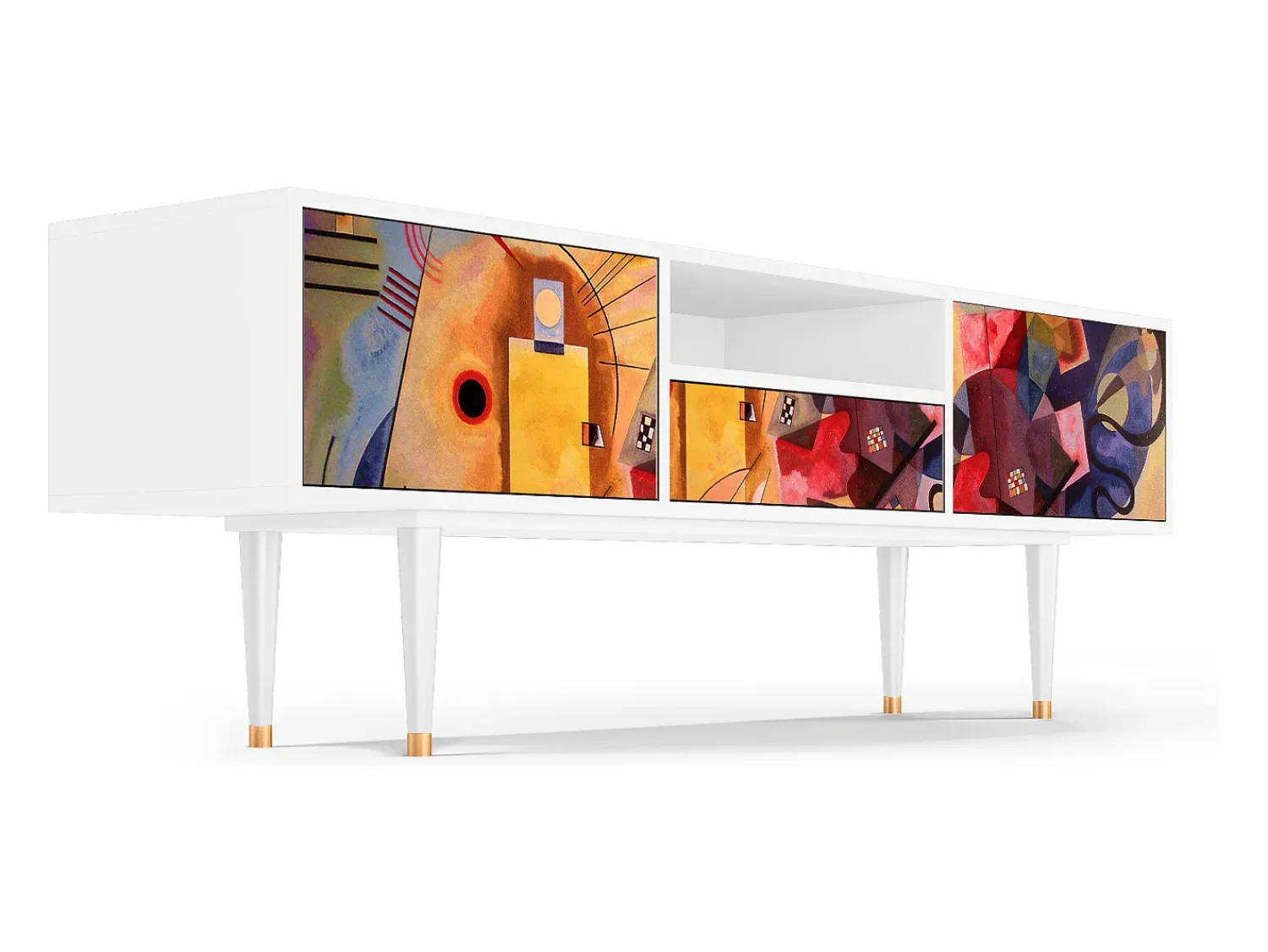 Discount Mueble de TV - 170х59х41 cm - T6 - Modern Art, Branco Bege