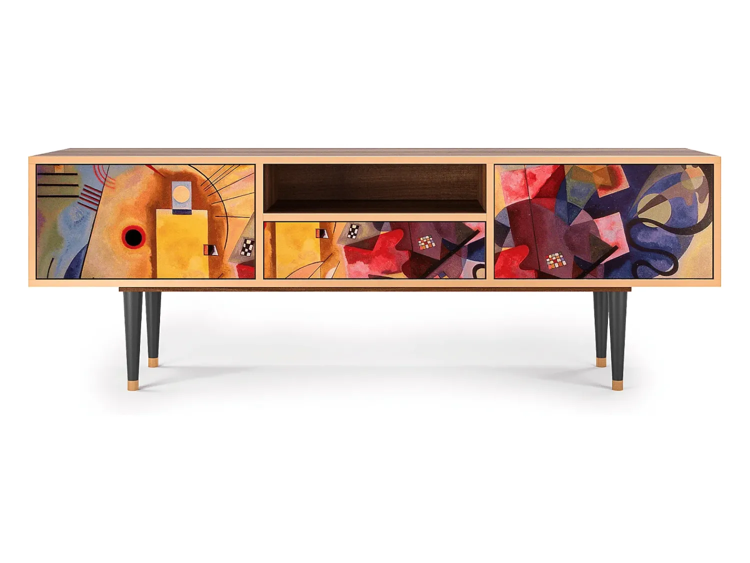 Mueble de TV - 170х59х41 cm - T6 - Modern Art, Nogueira^ Móvel De Tv