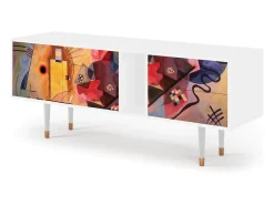 Móvel De Tv| Mueble de TV - 170х69х48 cm - T1 - Modern Art, Branco Bege