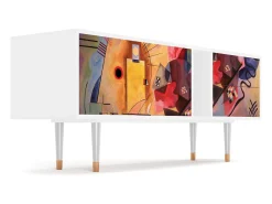 Móvel De Tv| Mueble de TV - 170х69х48 cm - T1 - Modern Art, Branco Bege