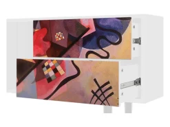 Móvel De Tv| Mueble de TV - 170х69х48 cm - T1 - Modern Art, Branco Bege