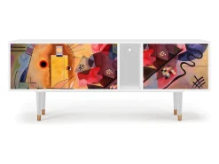 Móvel De Tv| Mueble de TV - 170х69х48 cm - T1 - Modern Art, Branco Bege