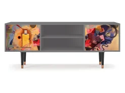 Móvel De Tv* Mueble de TV - 170х69х48 cm - T2 - Modern Art, Cinza Cinzento