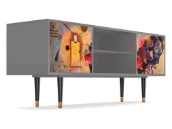 Móvel De Tv* Mueble de TV - 170х69х48 cm - T2 - Modern Art, Cinza Cinzento