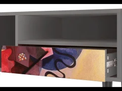 Móvel De Tv| Mueble de TV - 115х59х48 cm - T3 - Modern Art, Cinza Cinzento