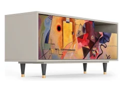 Móvel De Tv* Mueble de TV - 125х56х41 cm - T7 - Modern Art, Areia Bege