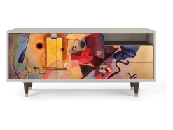 Móvel De Tv* Mueble de TV - 125х56х41 cm - T7 - Modern Art, Areia Bege
