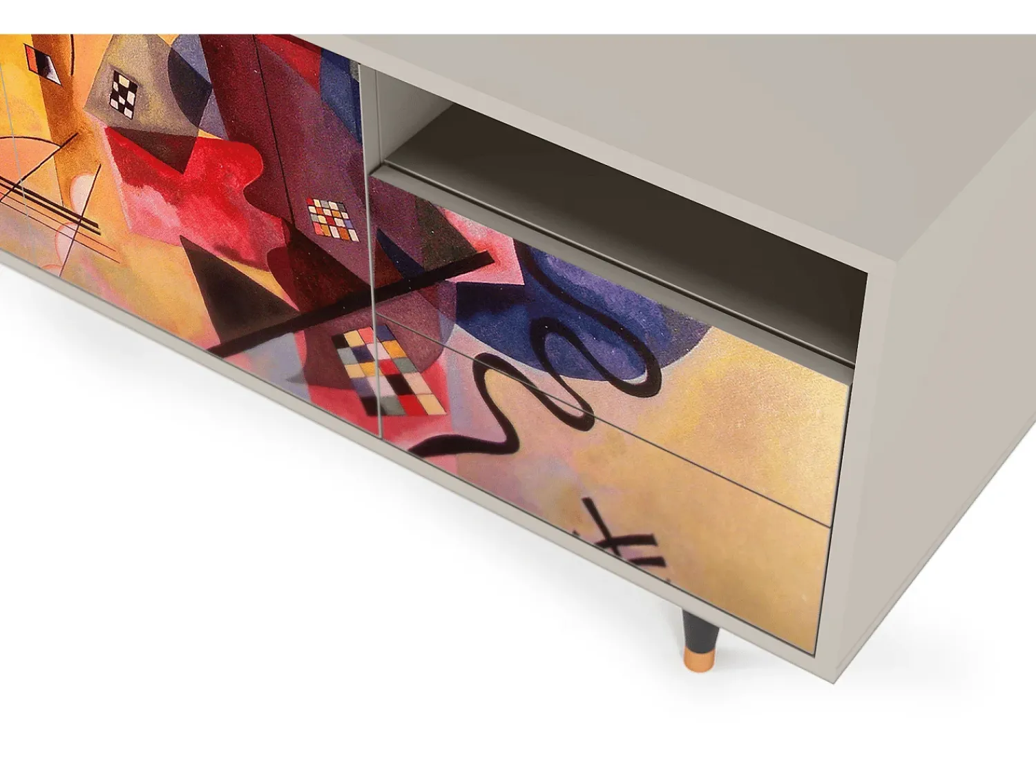 Móvel De Tv* Mueble de TV - 125х56х41 cm - T7 - Modern Art, Areia Bege