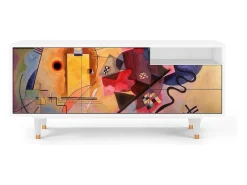 Móvel De Tv| Mueble de TV - 125х56х41 cm - T7 - Modern Art, Branco Bege