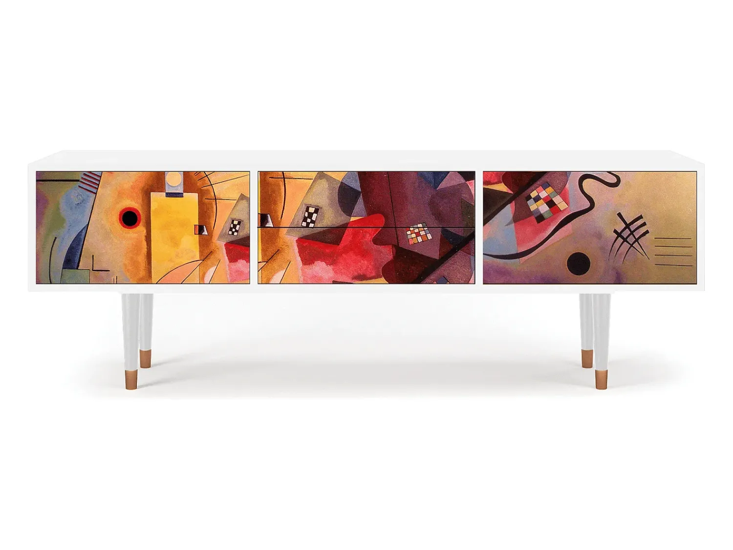 Mueble de TV - 170х59х48 cm - T4 - Modern Art, Branco Bege